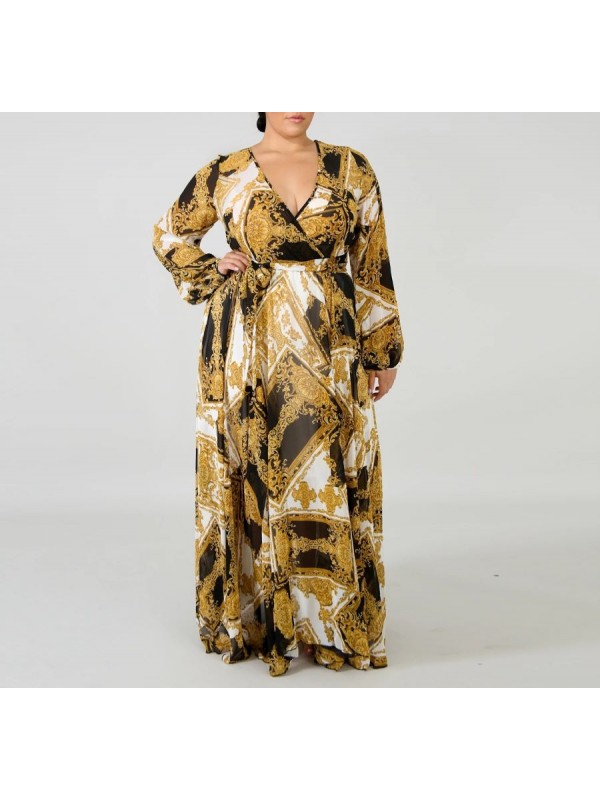 Vestito Donna Lungo Plus Taglie Grandi Woman Oversize Maxi Dress OS120013B f7